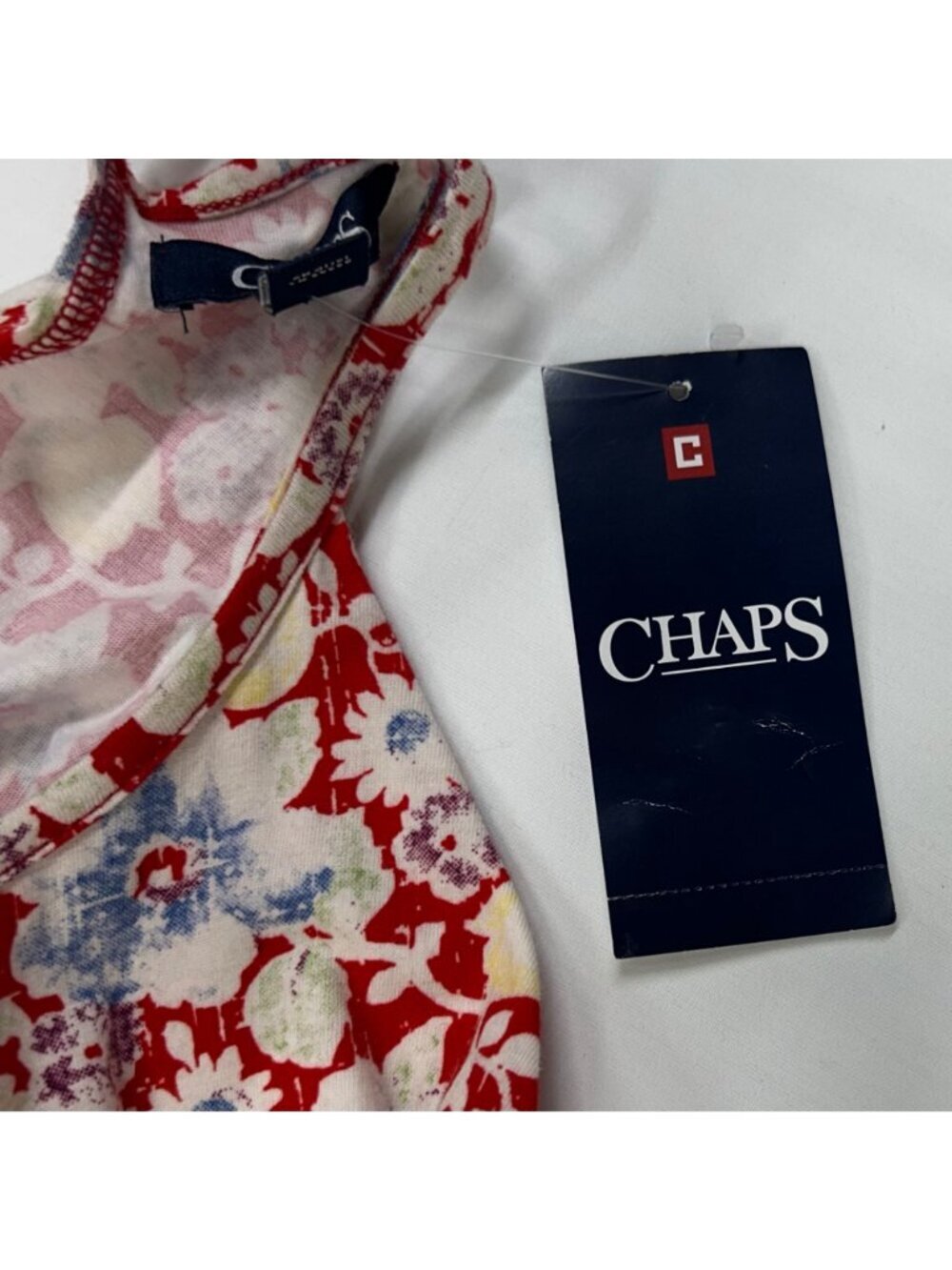 Chaps NWT Floral Halter Midi Dress Size M Cottage, Vacation - Picture 8 of 16